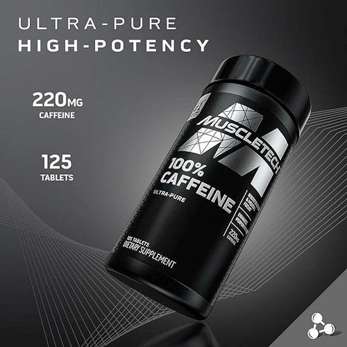 Cafeína Muscletech en Cápsulas: 125 Tabletas 220MG - NutriSuplementos Perú