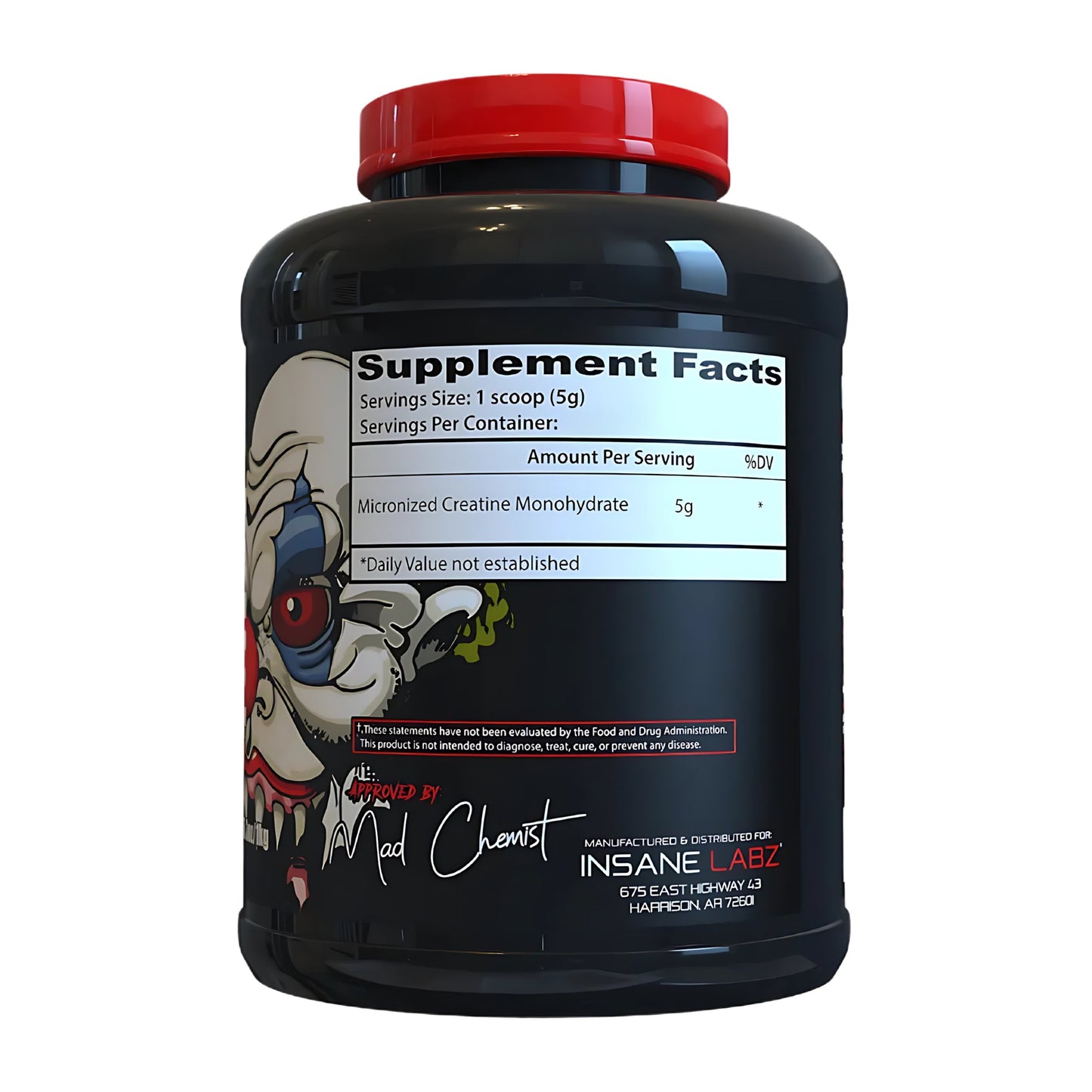 Creatina Insane Labz Monohidratada: 300 gr - 1KG - NutriSuplementos Perú