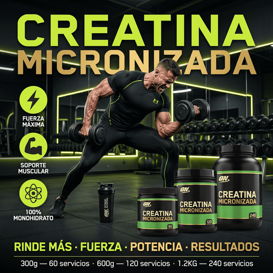 Creatina Optimum Nutrition: 300 gr - 600 gr - 1.2 KG - NutriSuplementos Perú