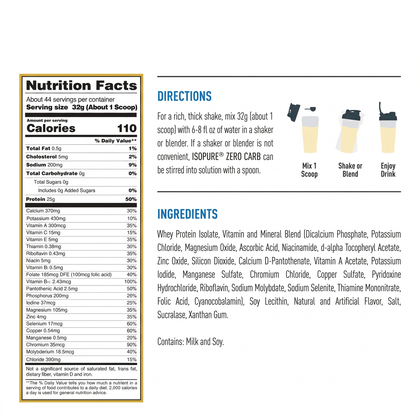 ISOPURE Zero Carb Low Carb Proteína Aislada: 3lb - 4.5lb - NutriSuplementos Perú