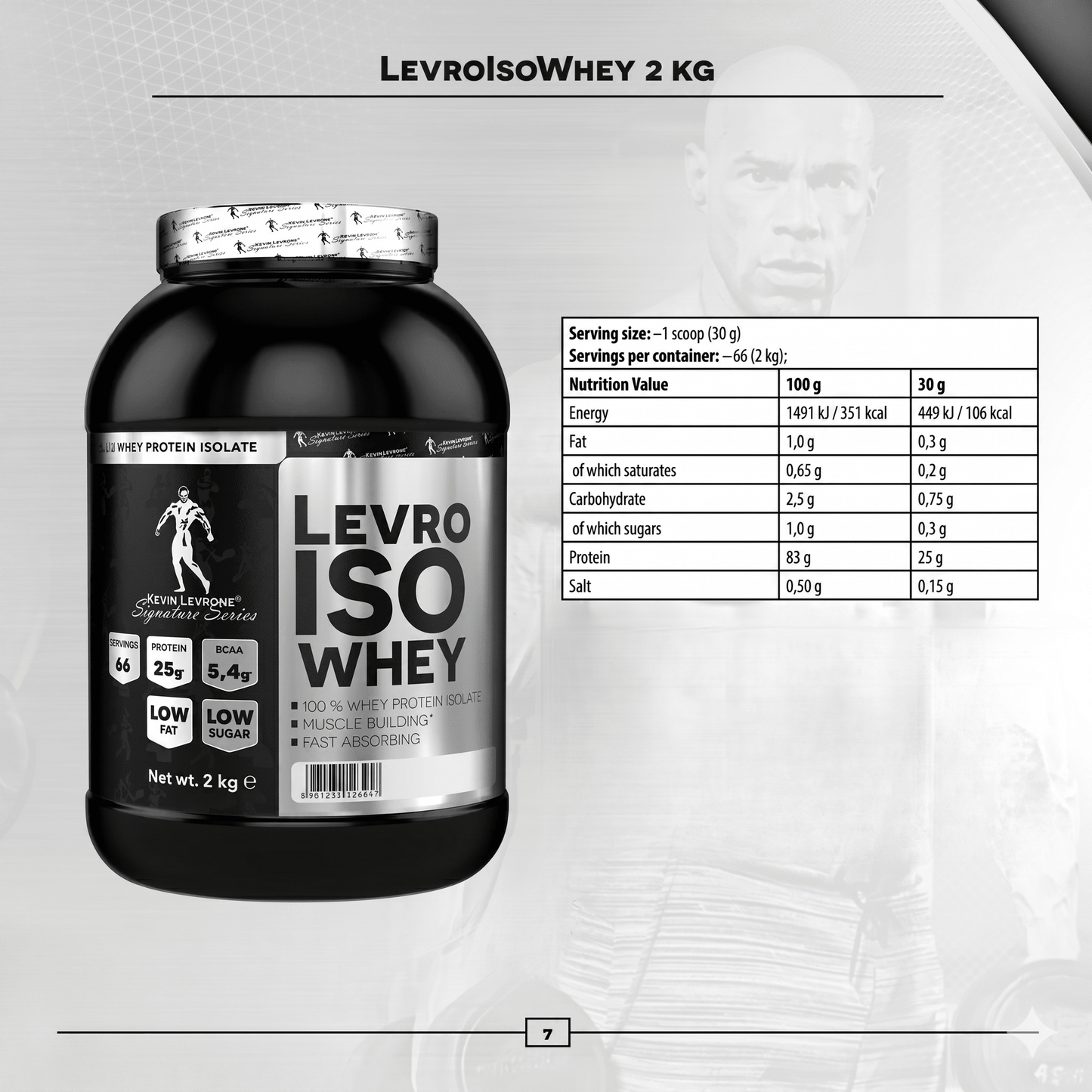 Levro Iso Whey Protein Proteína Aislada: 2KG - NutriSuplementos Perú