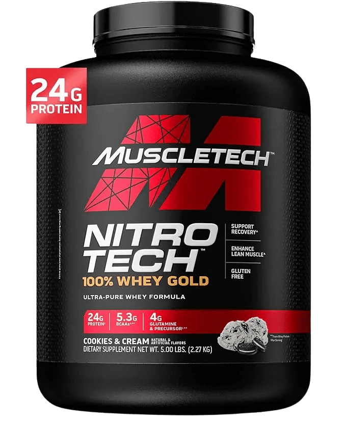 Nitro Tech Whey Gold de 2LBs y 5LBs - MuscleTech - NutriSuplementos Perú