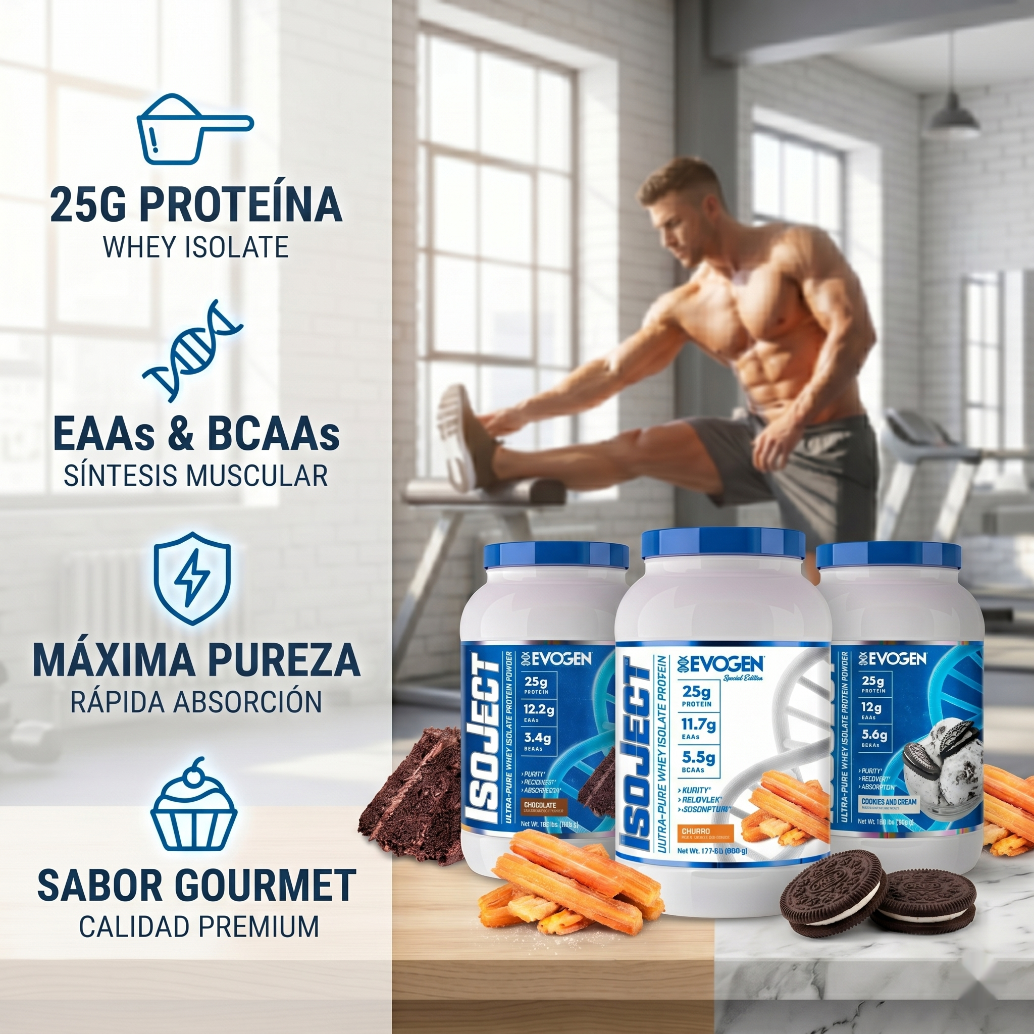Proteína Isoject de Evogen (2 Libras y 4 Libras)
