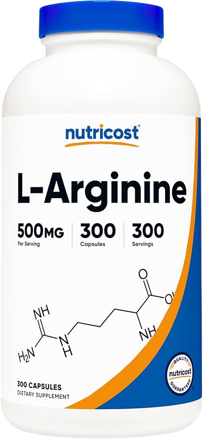 L-Arginina Nutricost 500mg (300 Cápsulas)