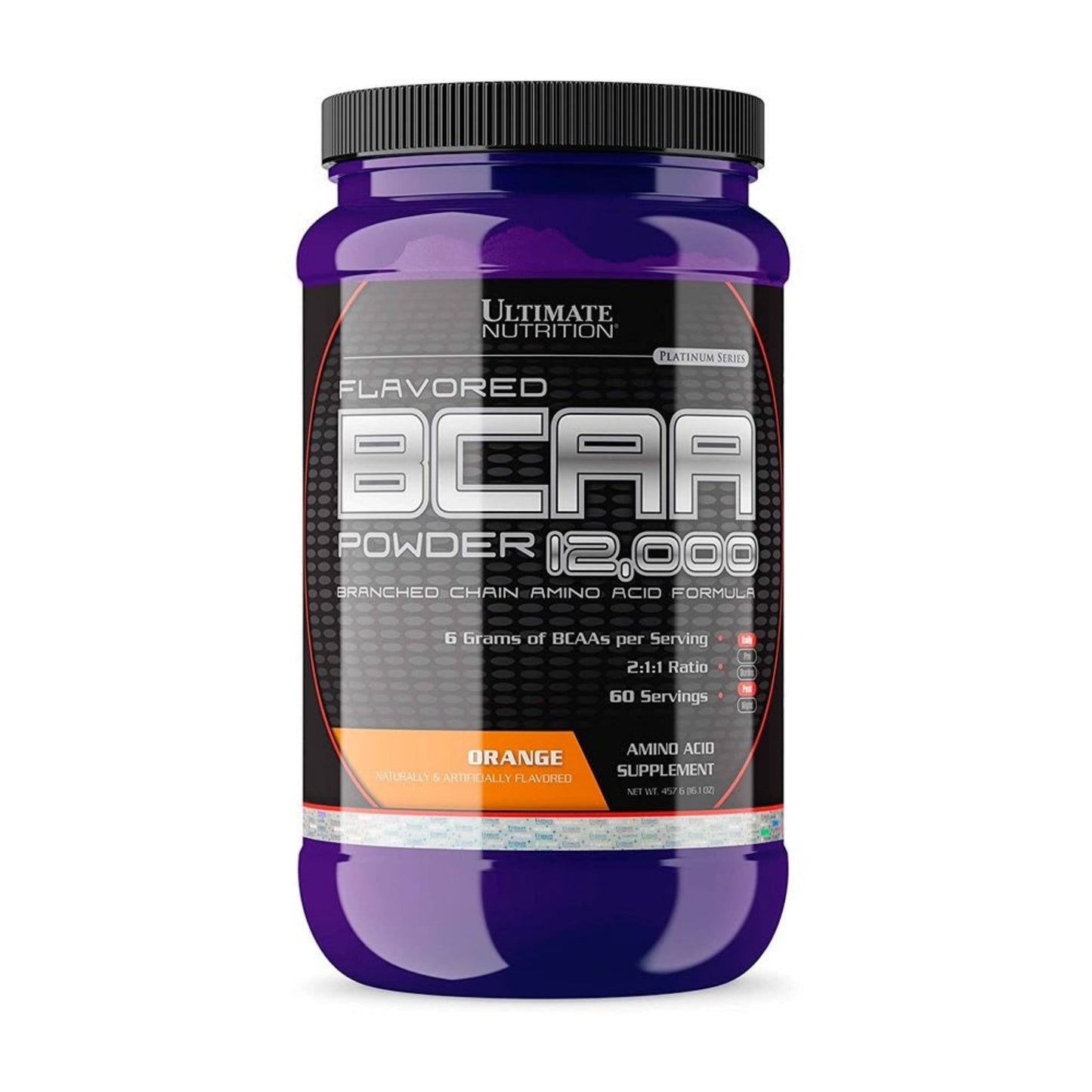 BCAA Ultimate Nutrition 12,000 (2:1:1): 457gr (60 Servicios) - NutriSuplementos Perú