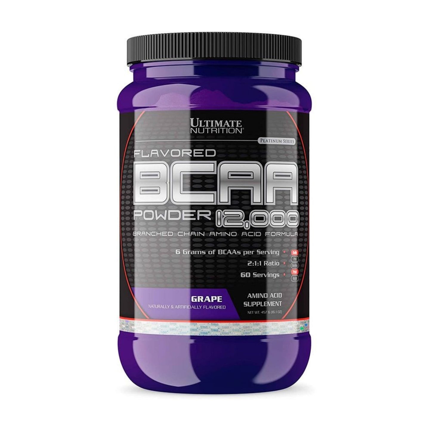 BCAA Ultimate Nutrition 12,000 (2:1:1): 457gr (60 Servicios) - NutriSuplementos Perú