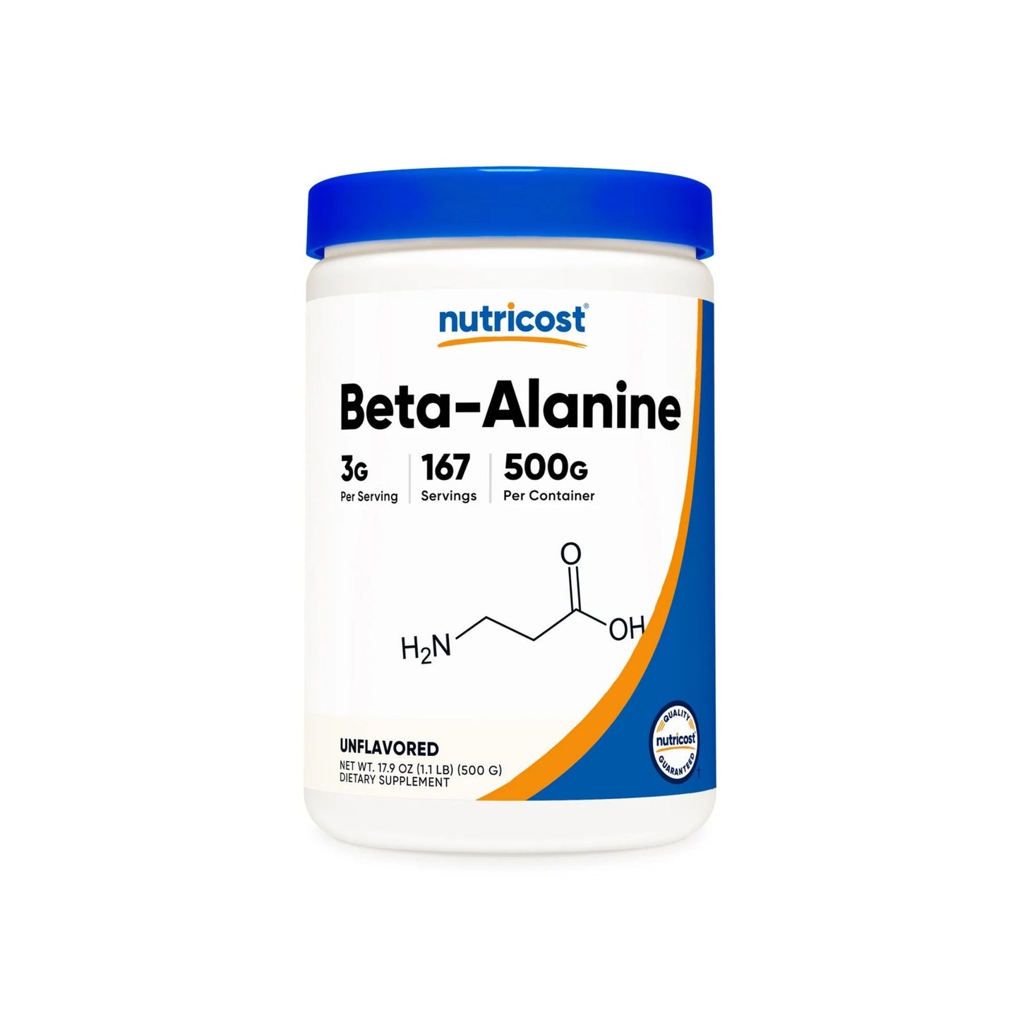 Beta Alanina Nutricost en Polvo: 300gr - 500gr - NutriSuplementos Perú
