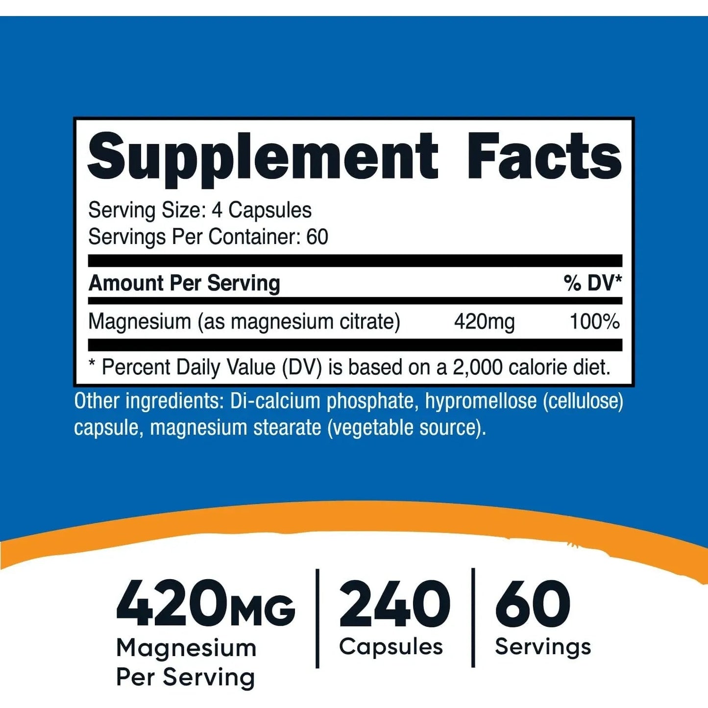 Citrato De Magnesio Nutricost: Polvo y Cápsulas - NutriSuplementos Perú