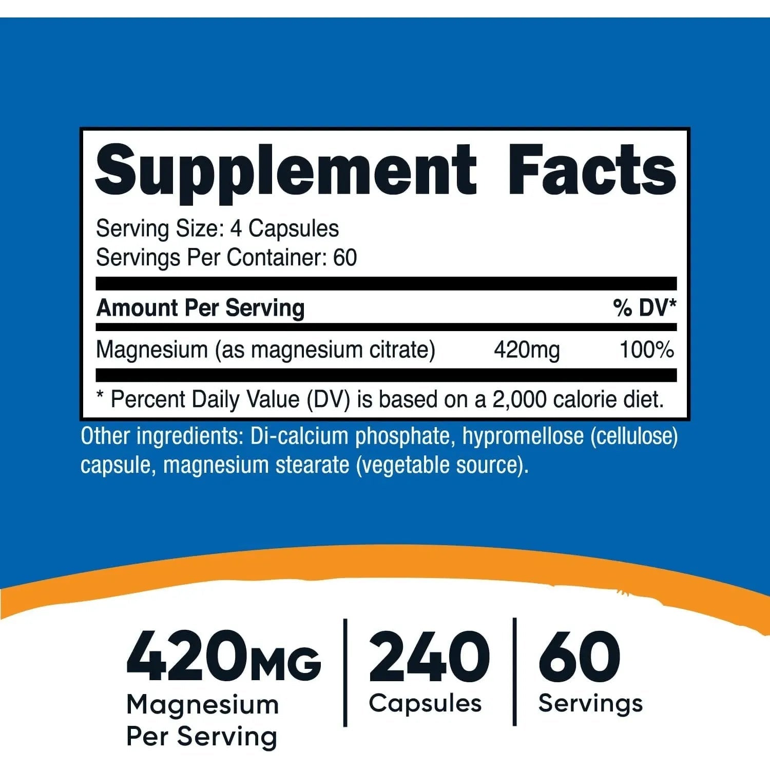 Citrato De Magnesio Nutricost: Polvo y Cápsulas - NutriSuplementos Perú