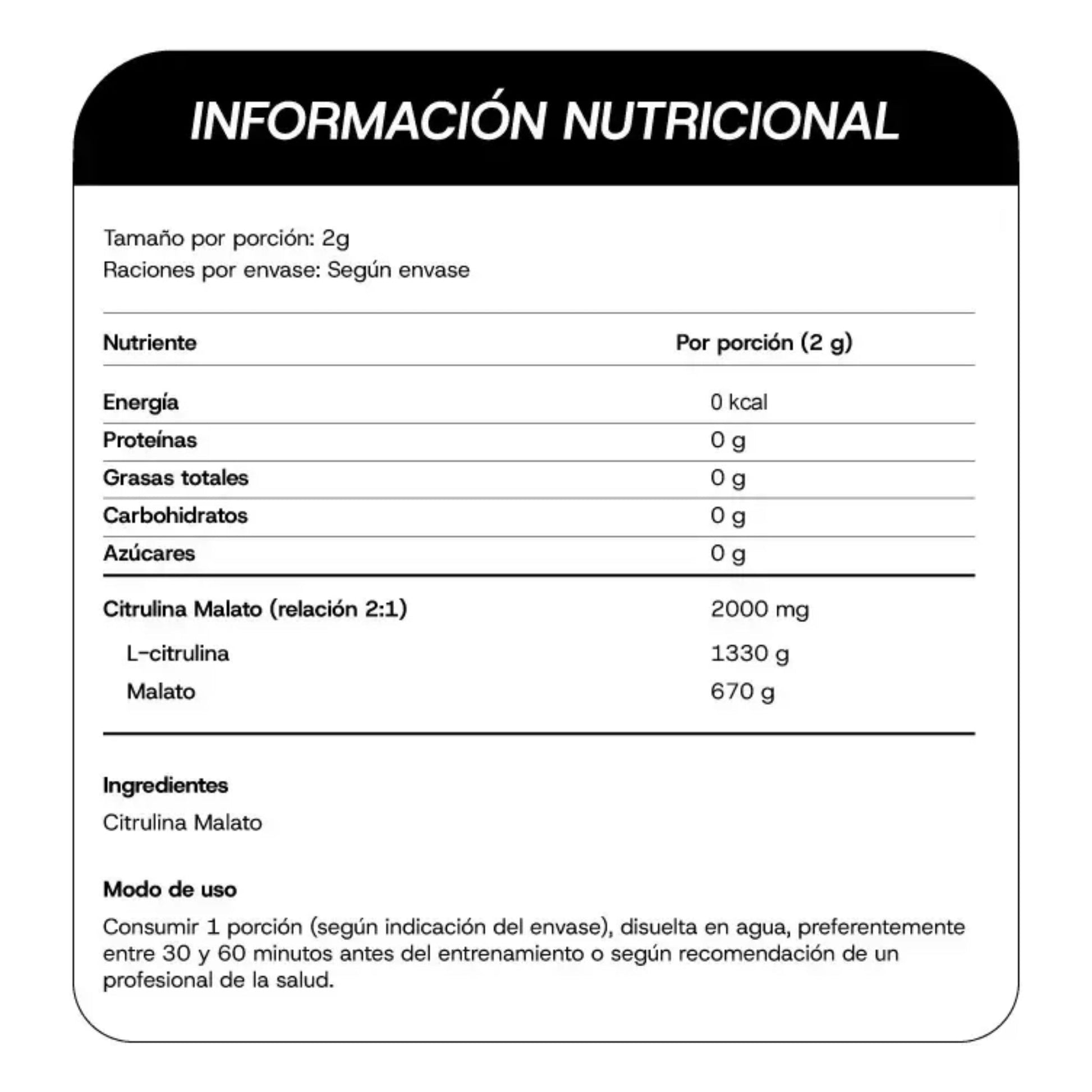 Citrulina Malato MyProtein: 250gr - NutriSuplementos Perú