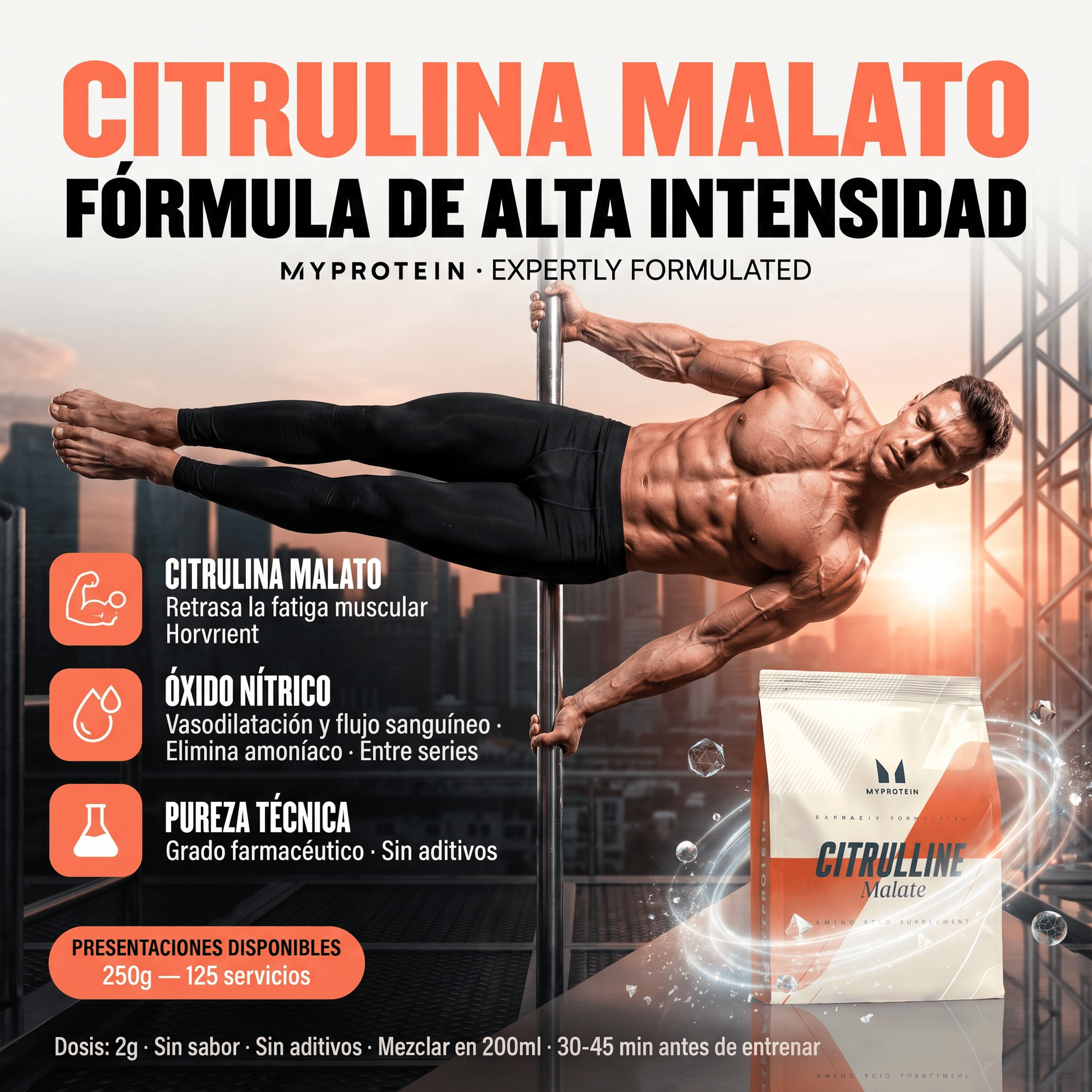 Citrulina Malato MyProtein: 250gr - NutriSuplementos Perú