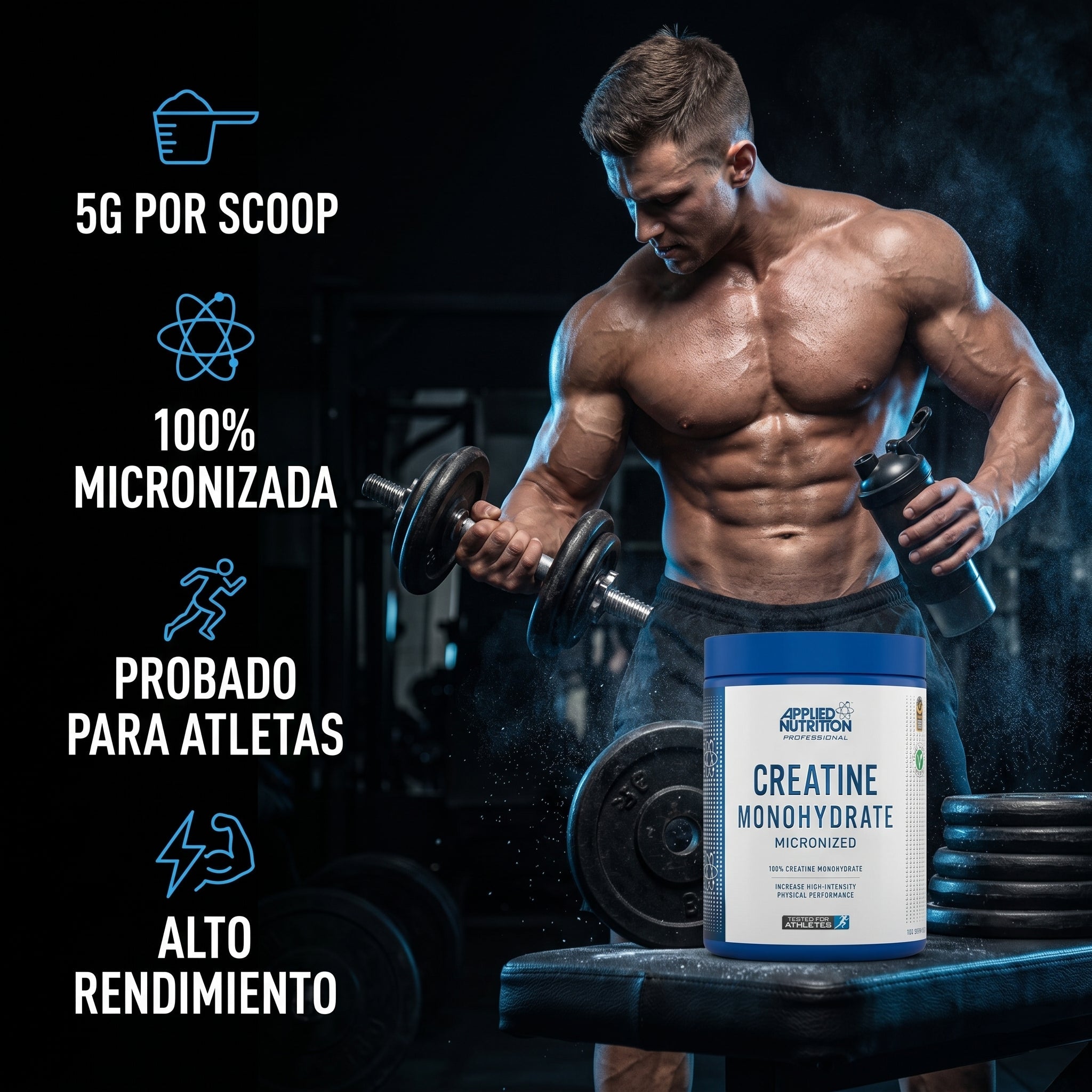 Creatina Applied Nutrition 150 gr - 250 gr - 500 gr - 1 KG - NutriSuplementos Perú