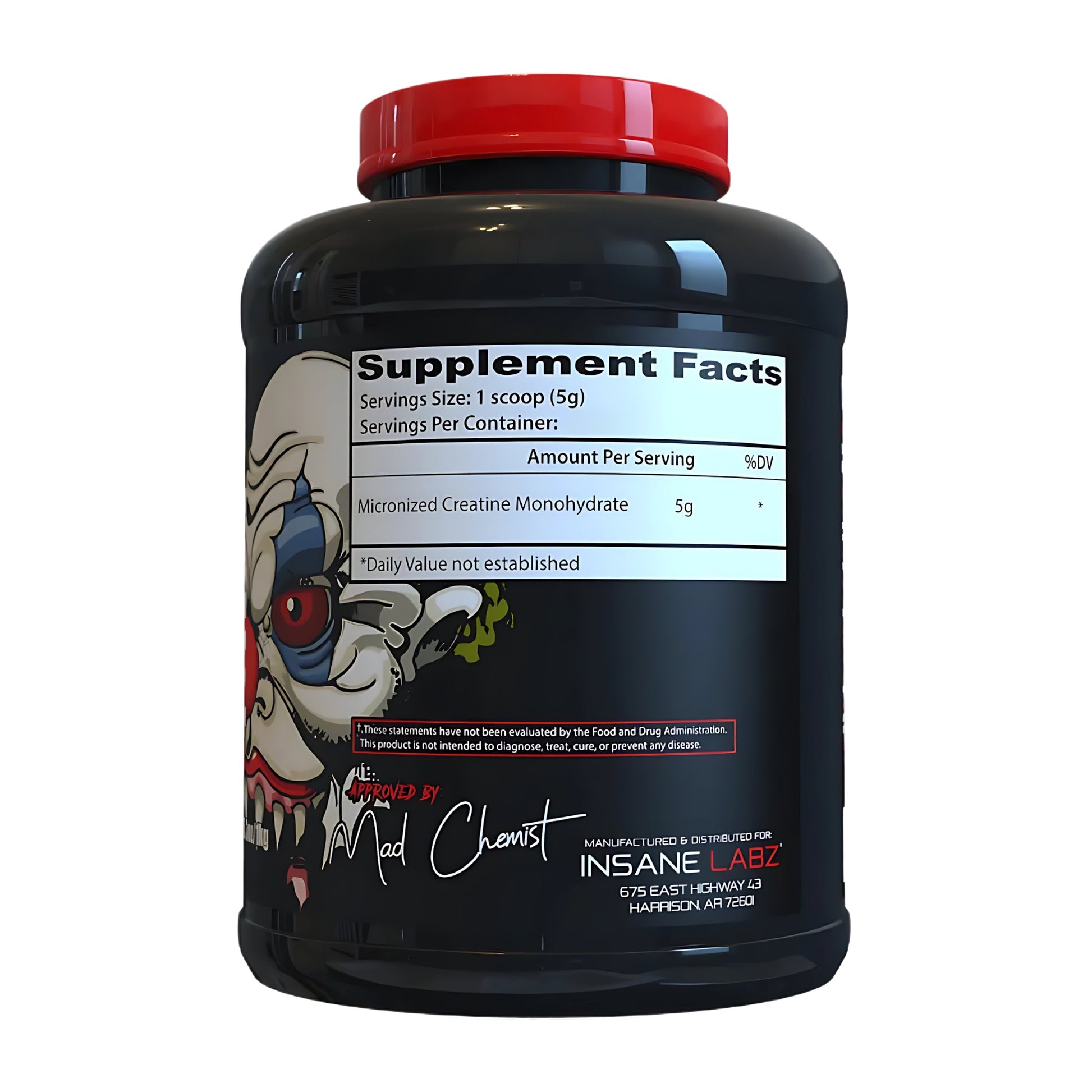 Creatina Insane Labz Monohidratada: 300 gr - 1KG - NutriSuplementos Perú