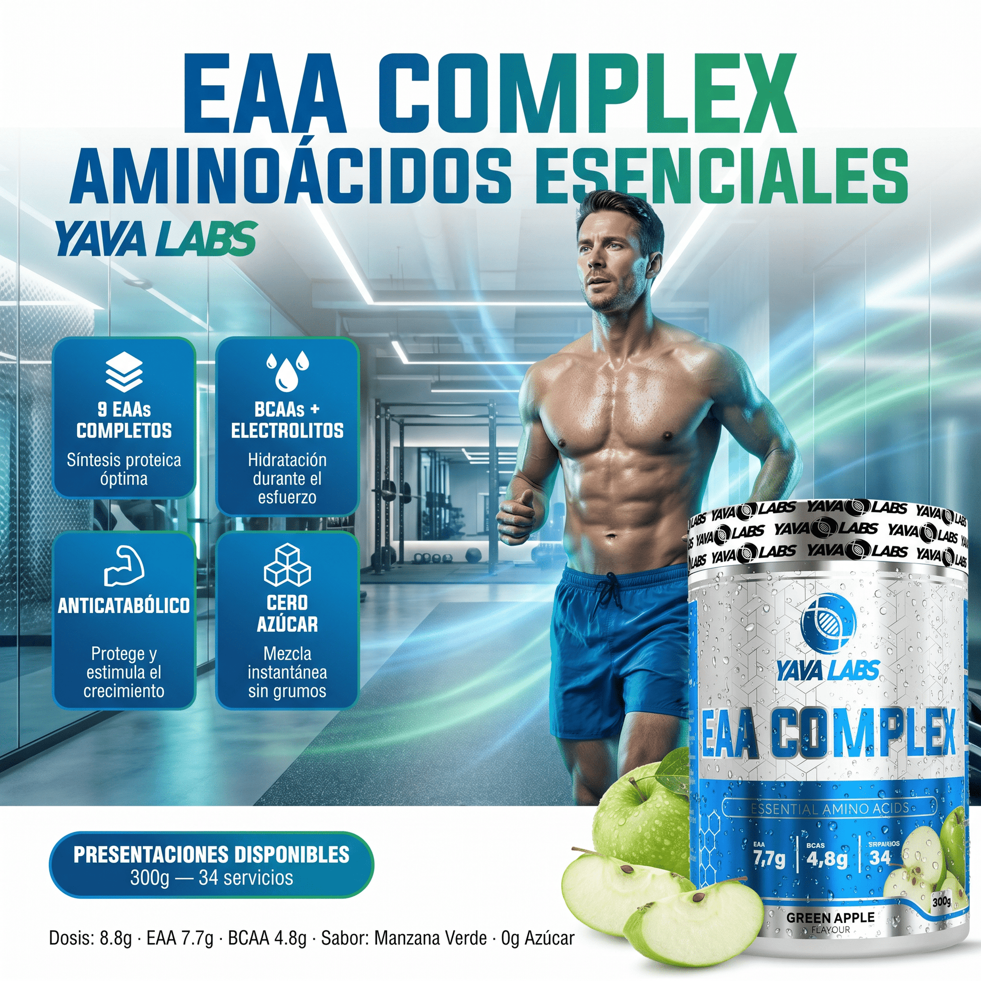 EAAs Complex de Yava Labs (34 Servicios - 300 Gramos) - NutriSuplementos Perú
