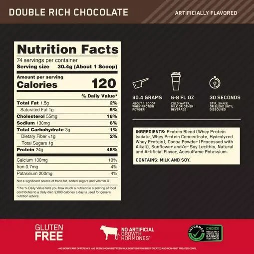 Gold Standard Whey ON de 2lbs y 5lbs - Optimum Nutrition Perú - NutriSuplementos Perú