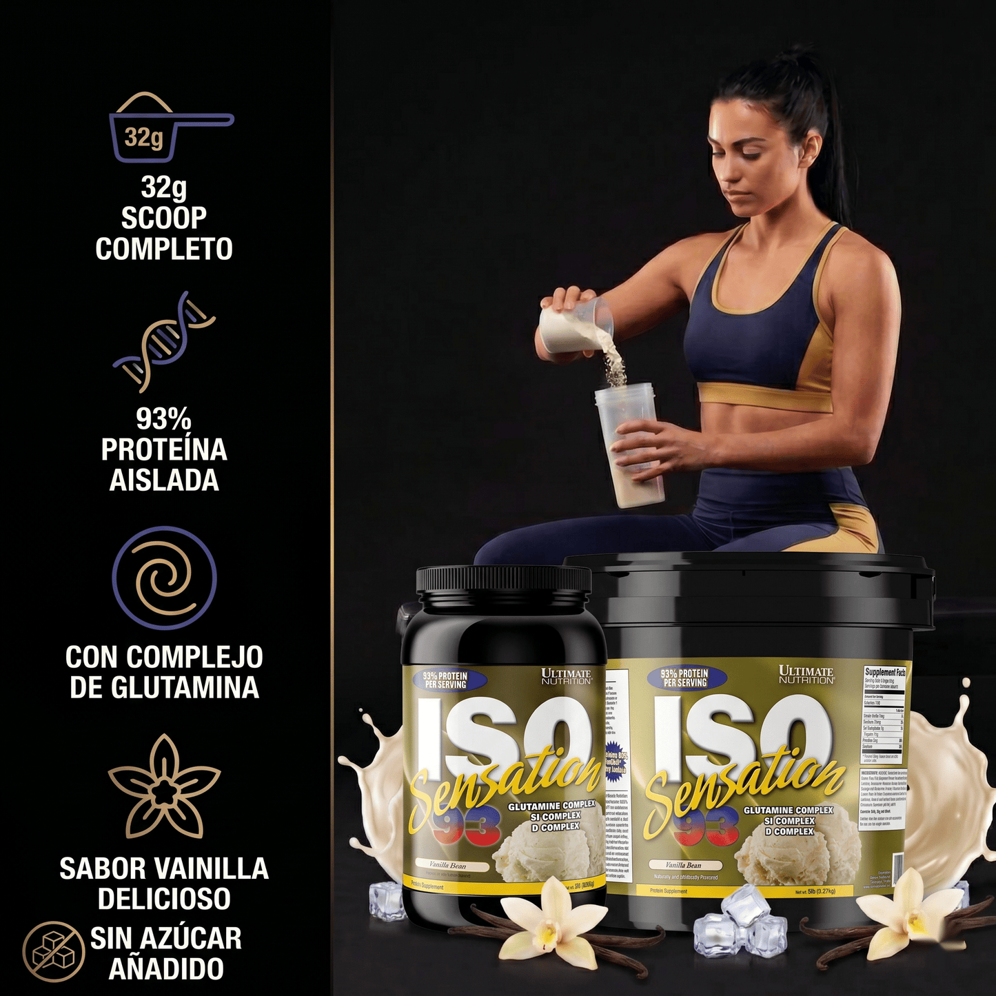ISO Sensation 93 Proteína Aislada: 2 lb - 5 lb - NutriSuplementos Perú