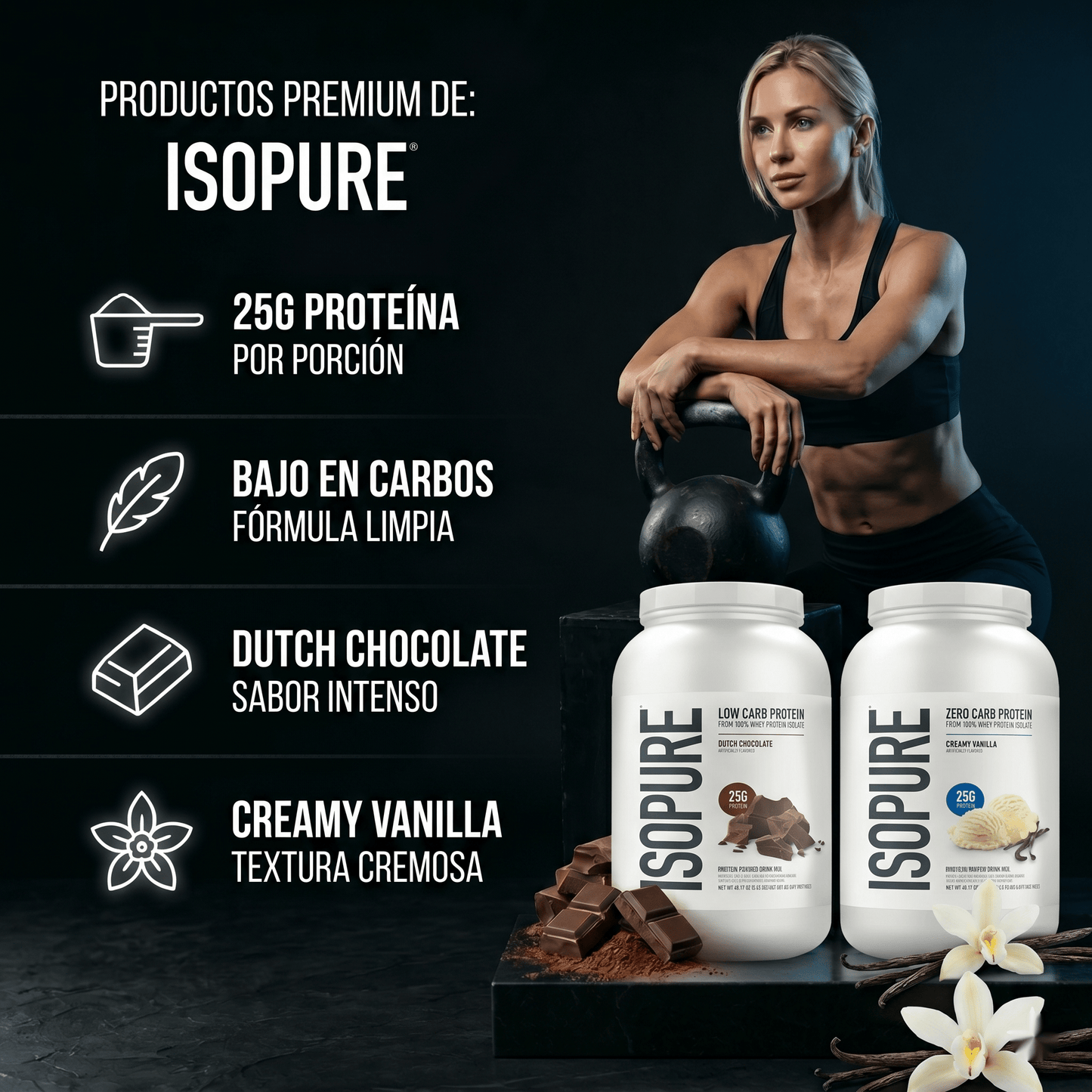 ISOPURE Zero Carb Low Carb Proteína Aislada: 3lb - 4.5lb - NutriSuplementos Perú