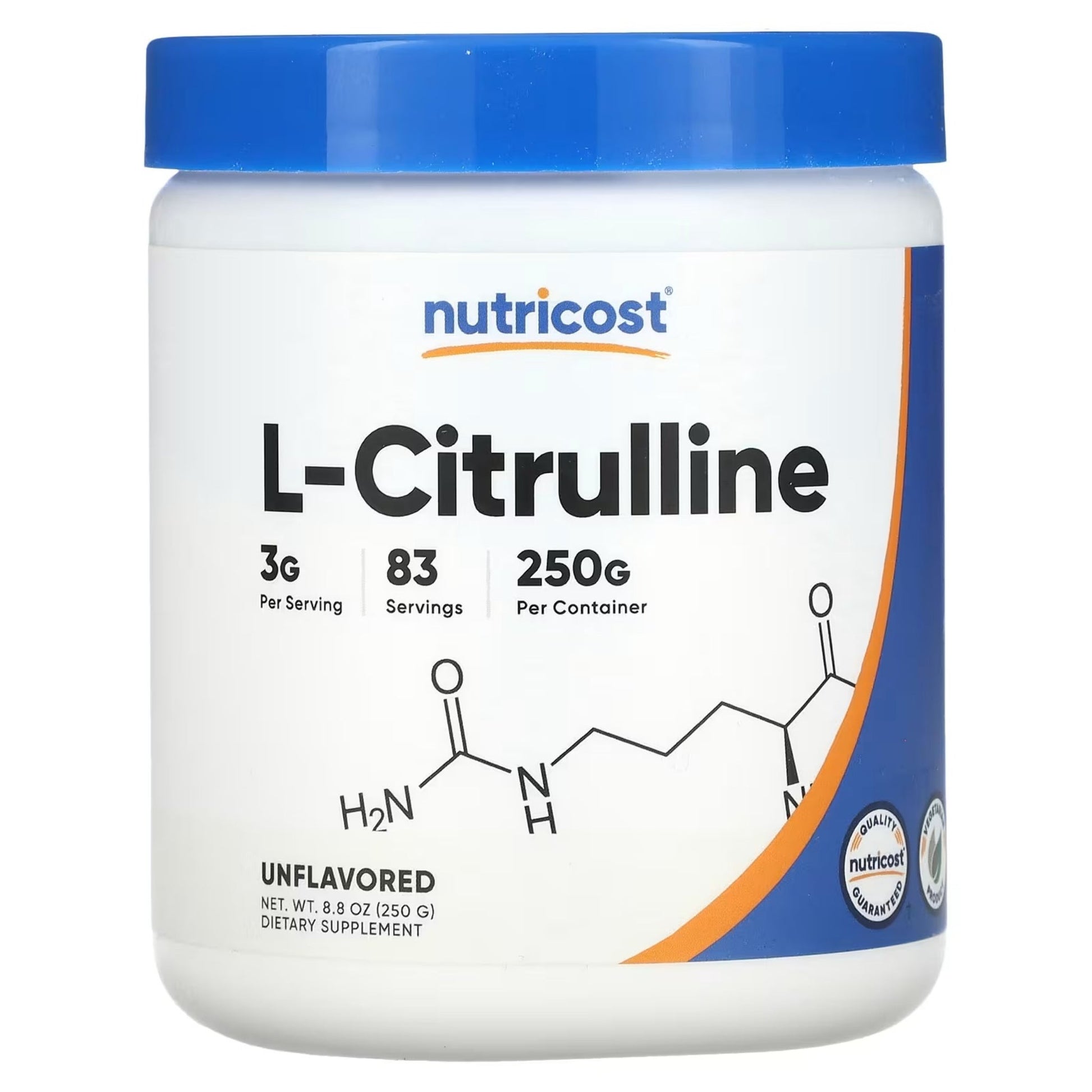 L - Citrulina Nutricost en Polvo: 250gr - 600 gr - NutriSuplementos Perú