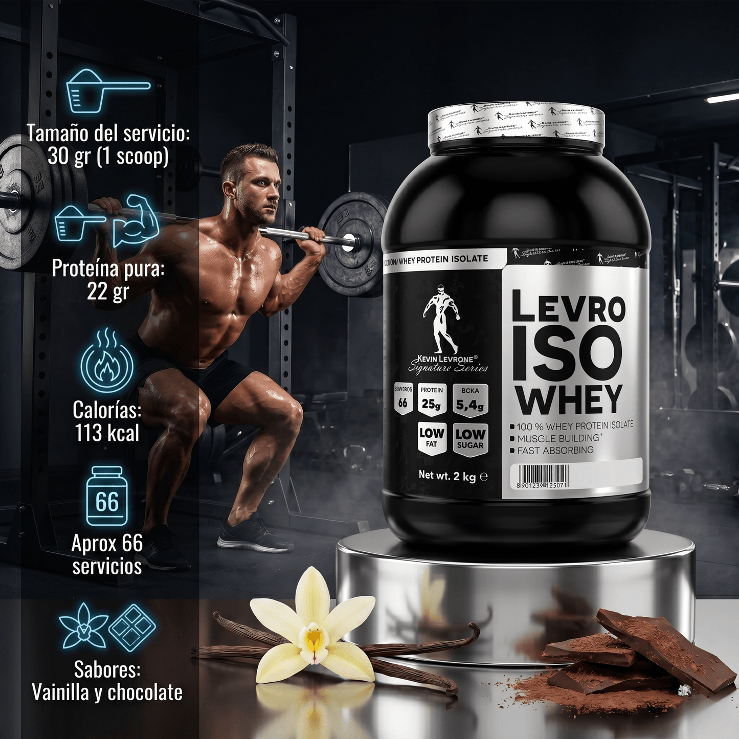 Levro Iso Whey Protein Proteína Aislada: 2KG - NutriSuplementos Perú