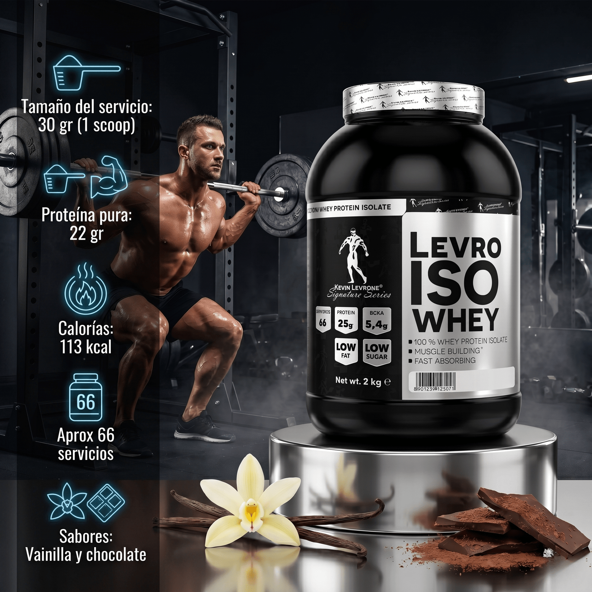 Levro Iso Whey Protein Proteína Aislada: 2KG - NutriSuplementos Perú