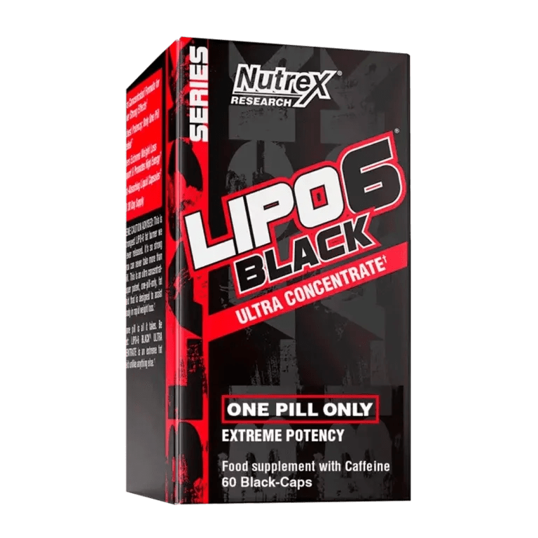 Lipo Six Black: Rojo y Amarillo de 60 Pastillas - NutriSuplementos Perú