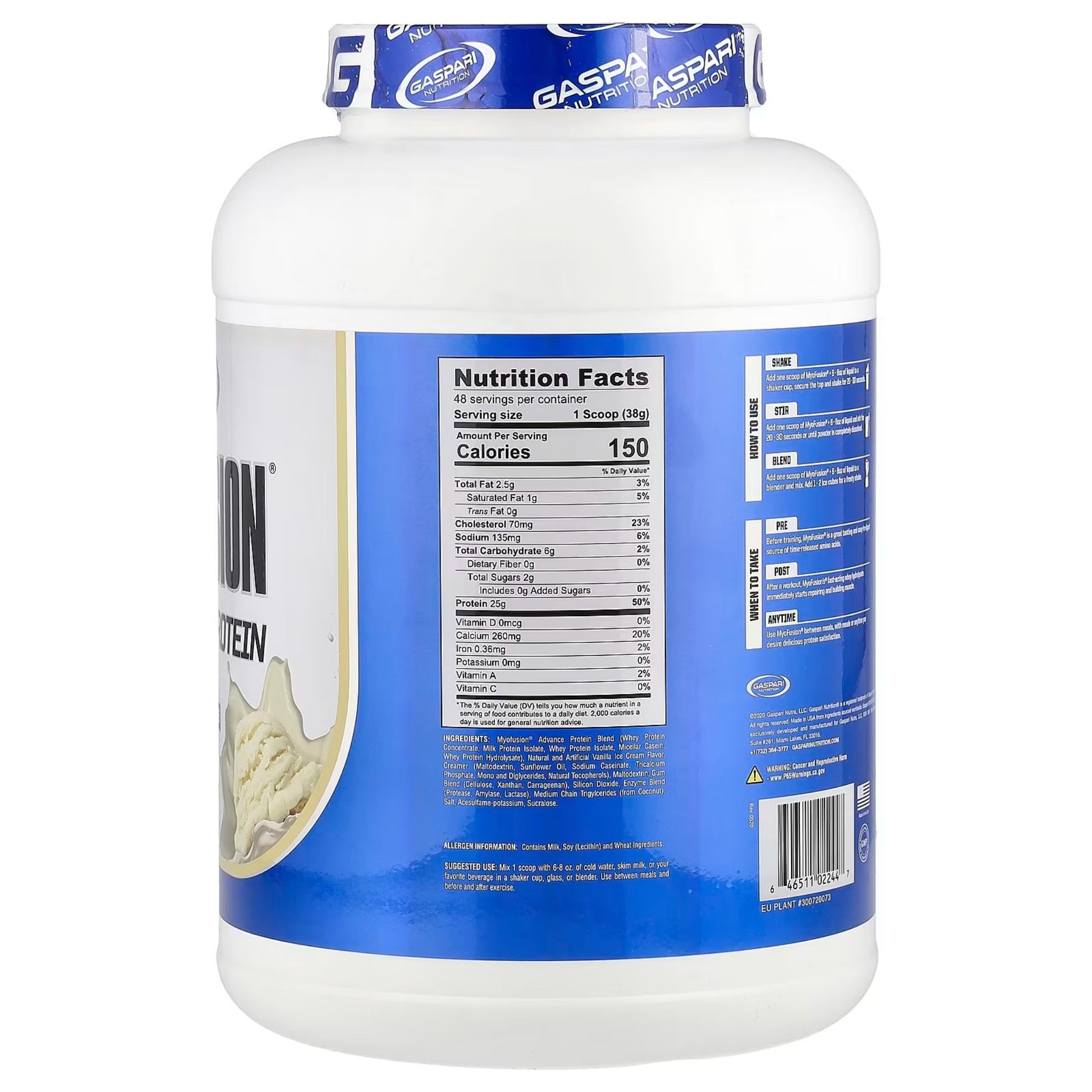 MyoFusion Advanced Protein Proteina de Suero de Leche: 4lb - NutriSuplementos Perú