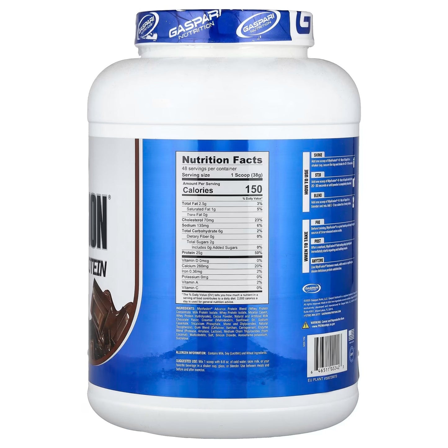 MyoFusion Advanced Protein Proteina de Suero de Leche: 4lb - NutriSuplementos Perú