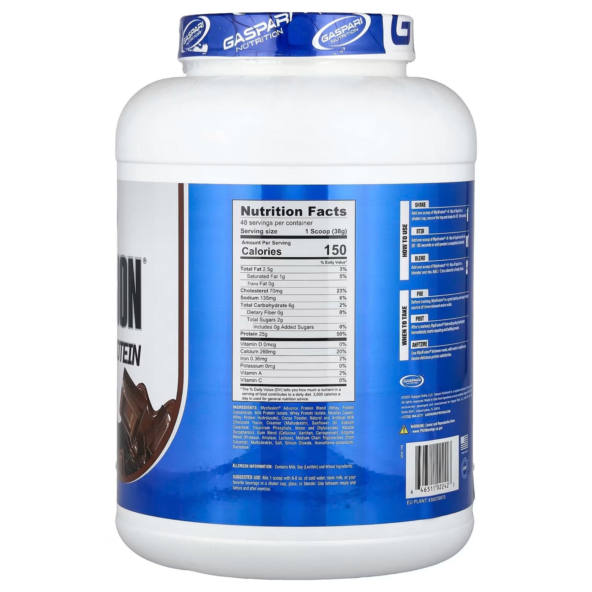 MyoFusion Advanced Protein Proteina de Suero de Leche: 4lb - NutriSuplementos Perú
