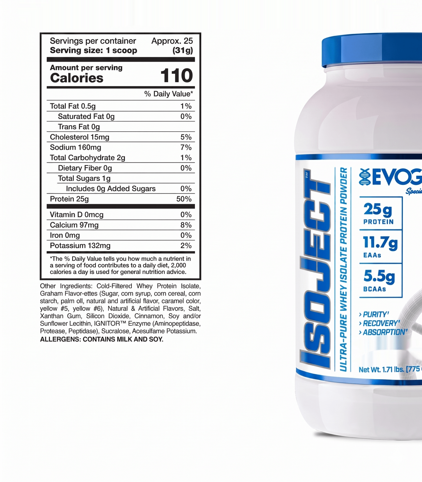 Proteína Isoject de Evogen (2 Libras y 4 Libras) - NutriSuplementos Perú