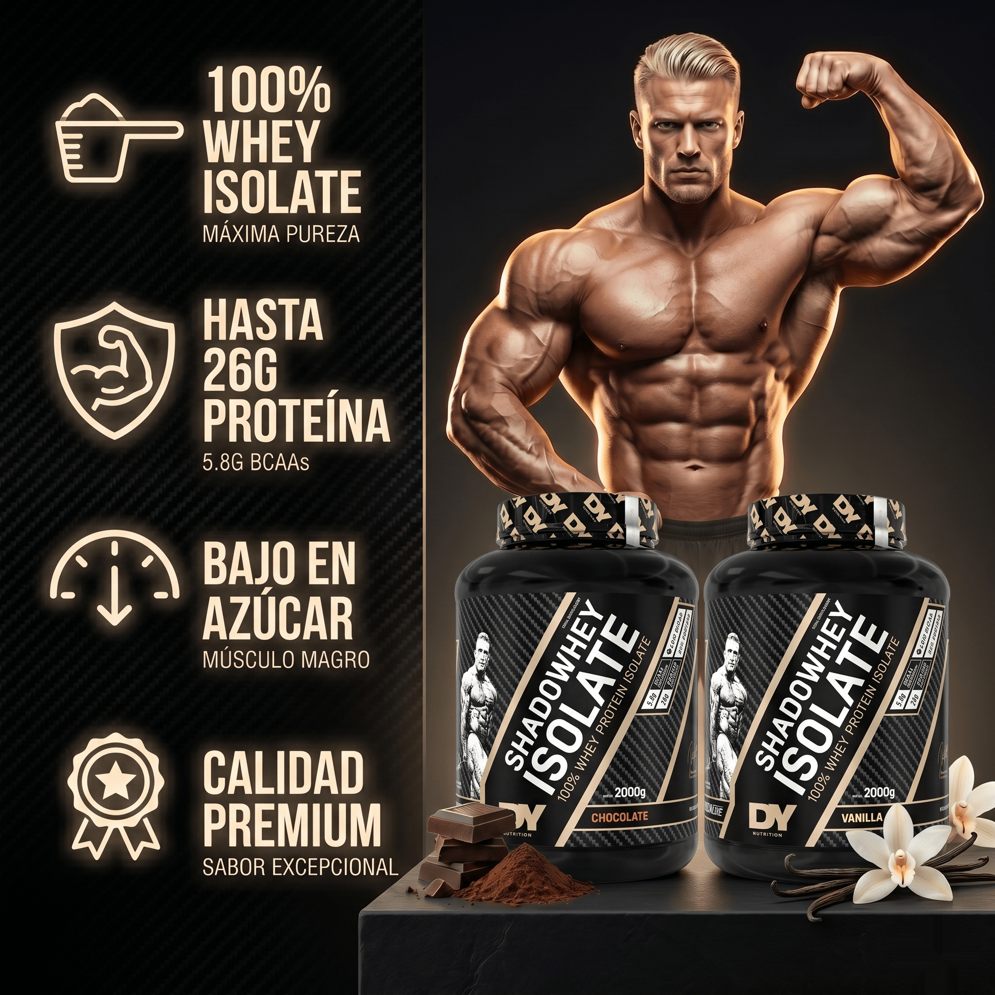 Shadowhey Isolate Dorian Yates (2 Kilos) - NutriSuplementos Perú