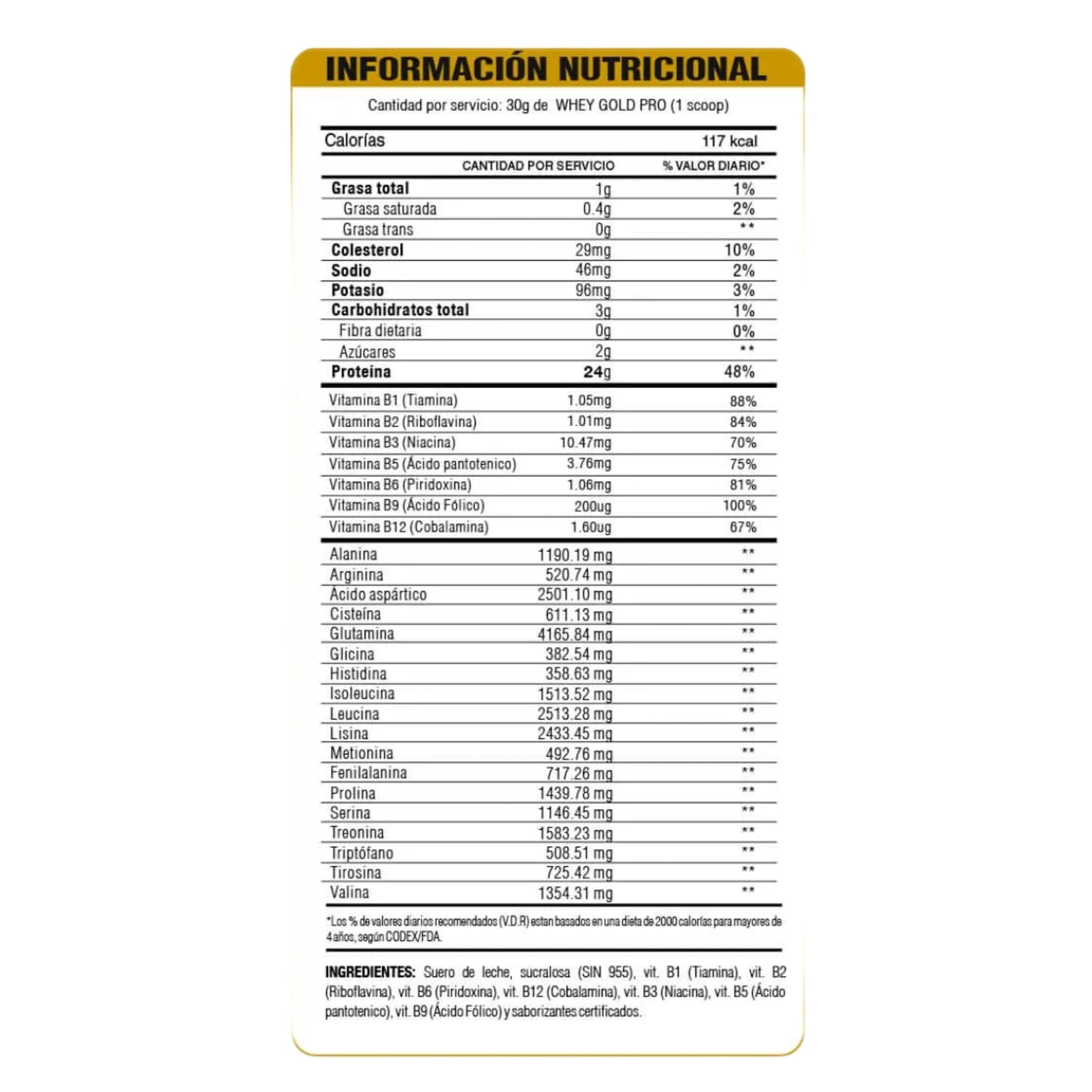 Whey Gold Pro LevelPRO (5 Libras y Caja) - NutriSuplementos Perú
